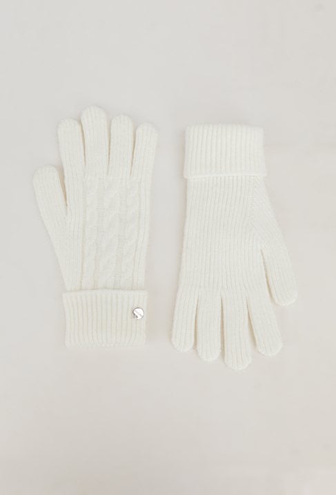 Rękawiczki z ozdobnym warkoczem