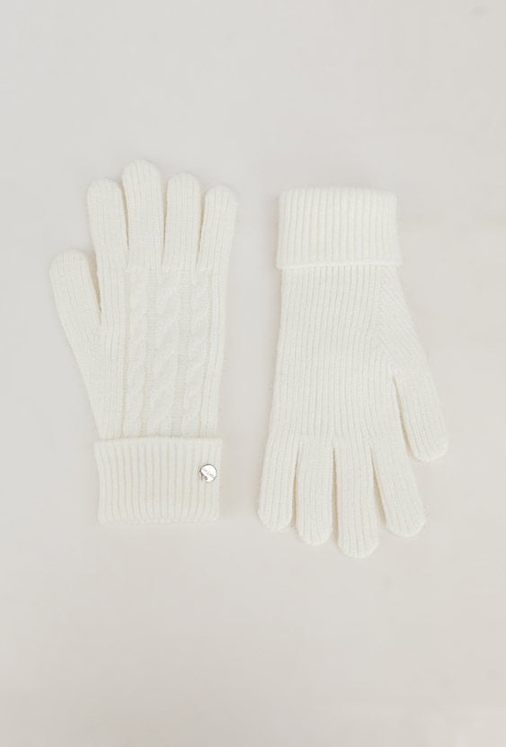 Rękawiczki z ozdobnym warkoczem