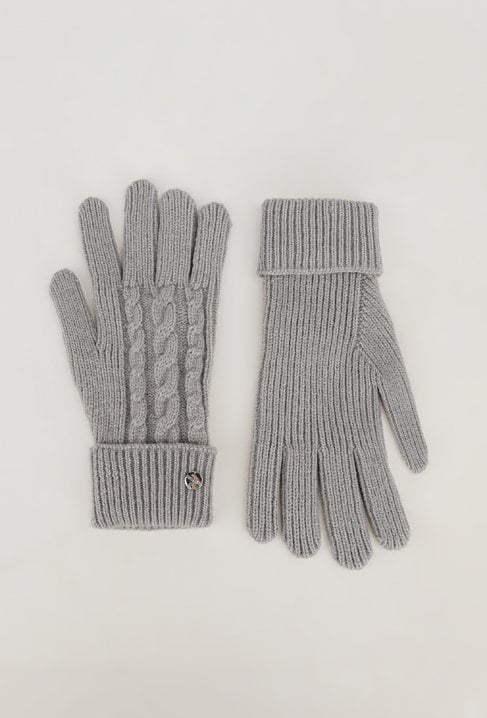 Rękawiczki z ozdobnym warkoczem