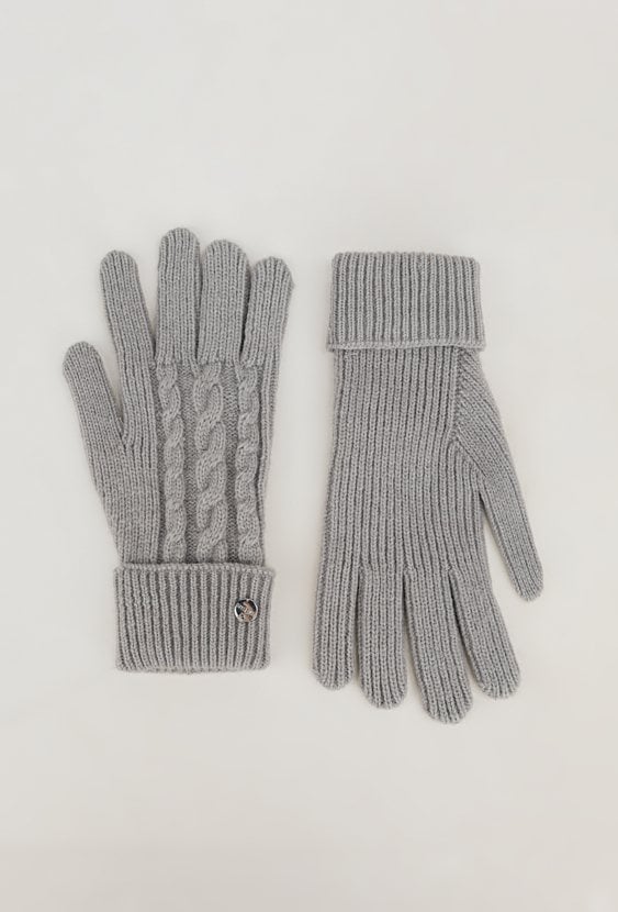 Rękawiczki z ozdobnym warkoczem