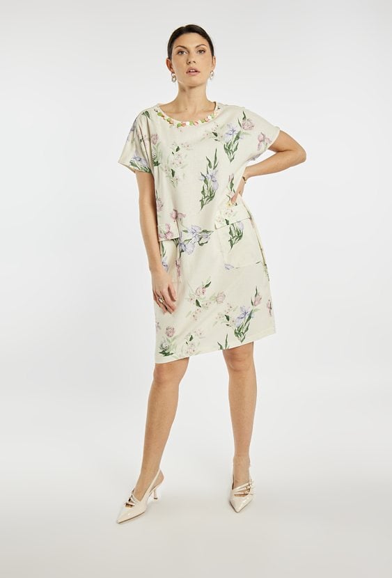 Sukienka midi z wiskozą na lato