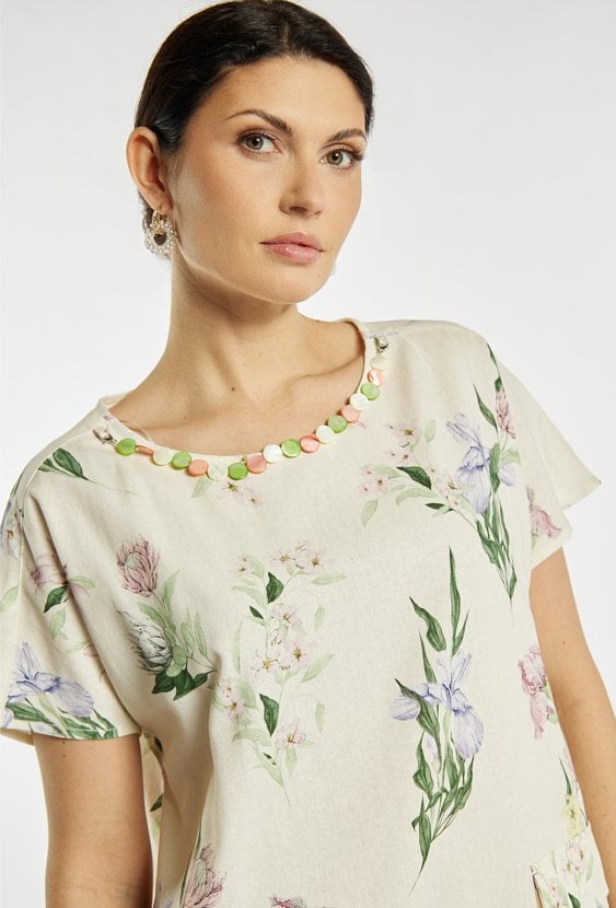 Sukienka midi z wiskozą na lato