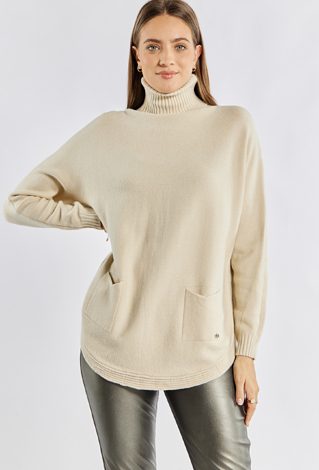 Sweter damski z golfem