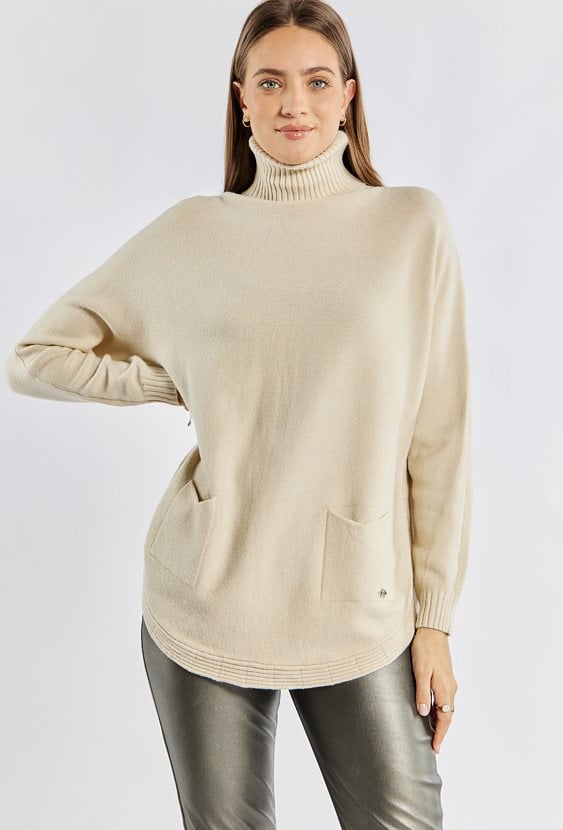 Sweter damski z golfem