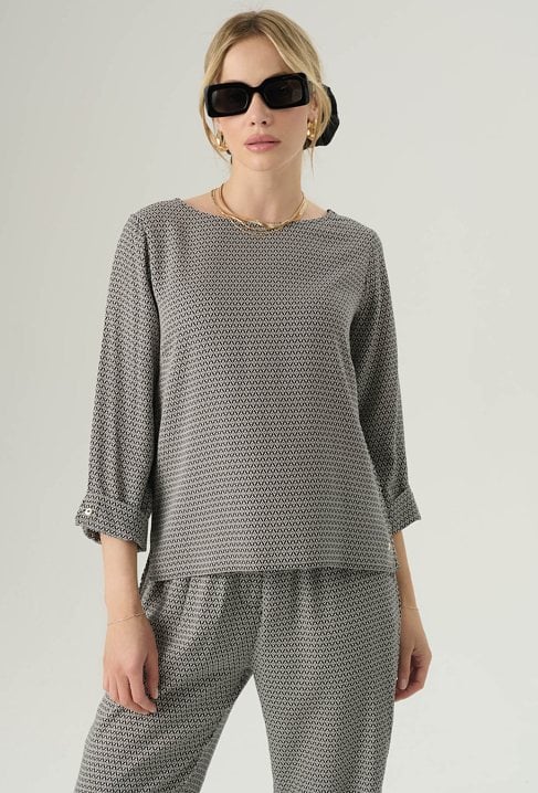 Bluzka z tkaniny wiskozowej