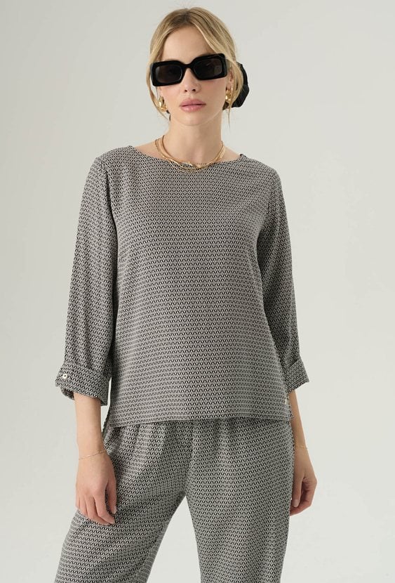 Bluzka z tkaniny wiskozowej