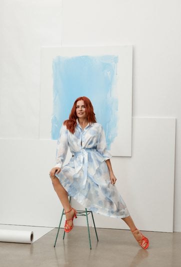 Sukienka midi z paskiem