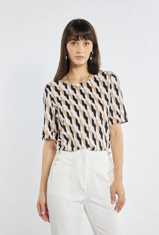 Wzorzysta bluzka damska