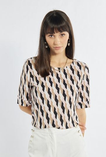 Wzorzysta bluzka damska