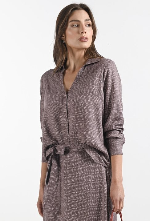 Wiskozowa koszula w kropeczki