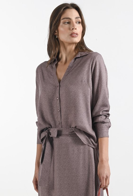 Wiskozowa koszula w kropeczki