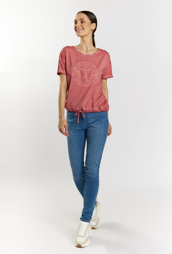 T-shirt z efektem sprania