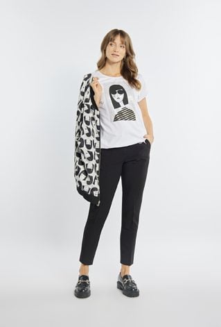 T-shirt damski z bawełny