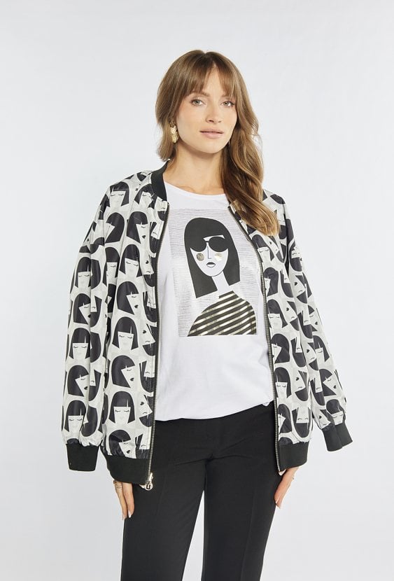 T-shirt damski z bawełny