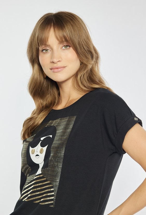 T-shirt damski z bawełny