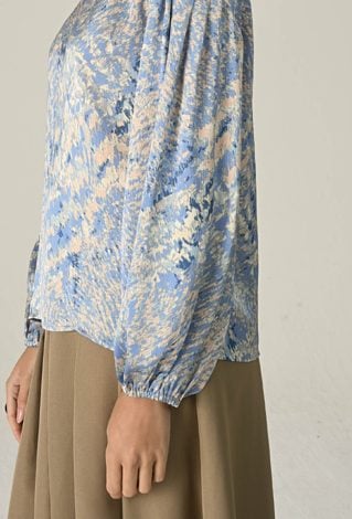 Bluzka z długim rękawem w ciekawy print