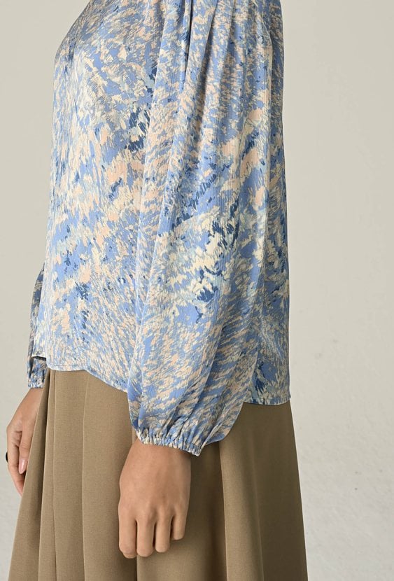 Bluzka z długim rękawem w ciekawy print