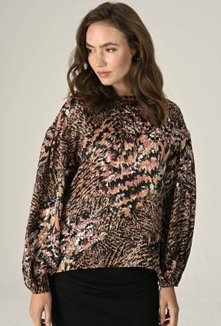 Bluzka z długim rękawem w ciekawy print