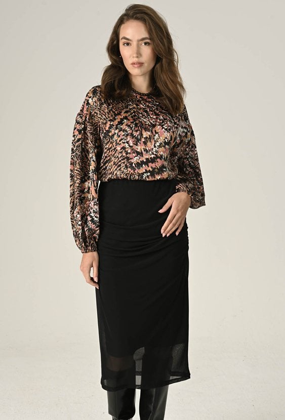 Bluzka z długim rękawem w ciekawy print