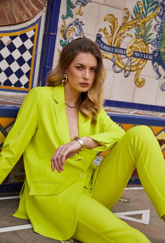 Spodnie damskie z elastyczną gumą