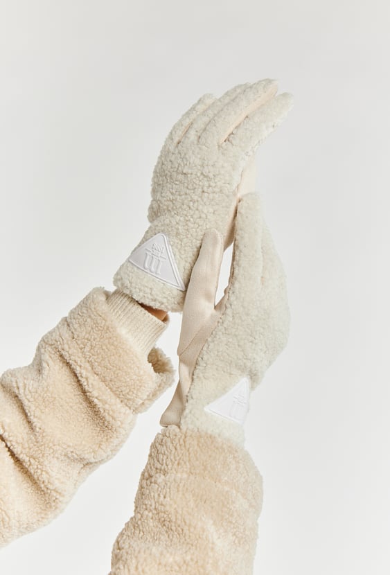 Rękawiczki z puszystym futerkiem