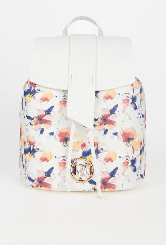Plecak damski z kwiatowym motywem