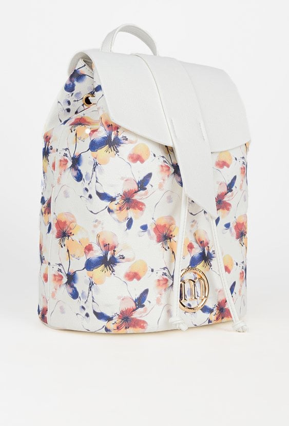 Plecak damski z kwiatowym motywem