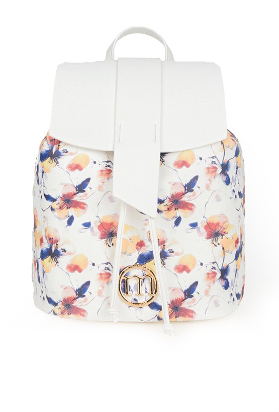 Plecak damski z kwiatowym motywem