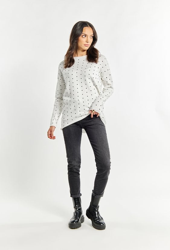 Sweter damski w kropki