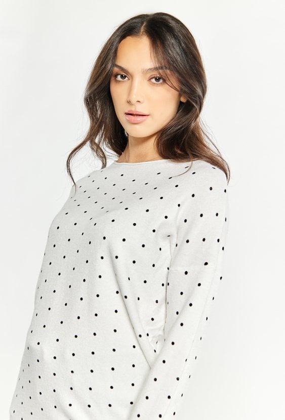 Sweter damski w kropki