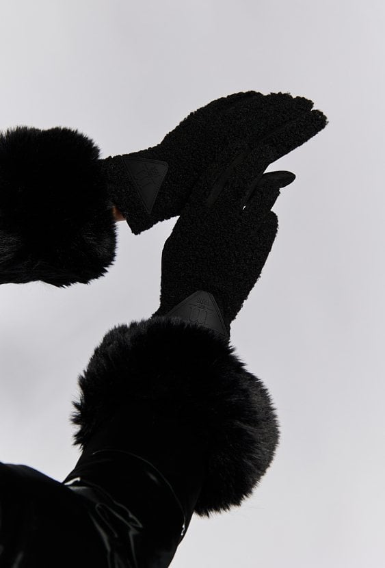 Rękawiczki z puszystym futerkiem