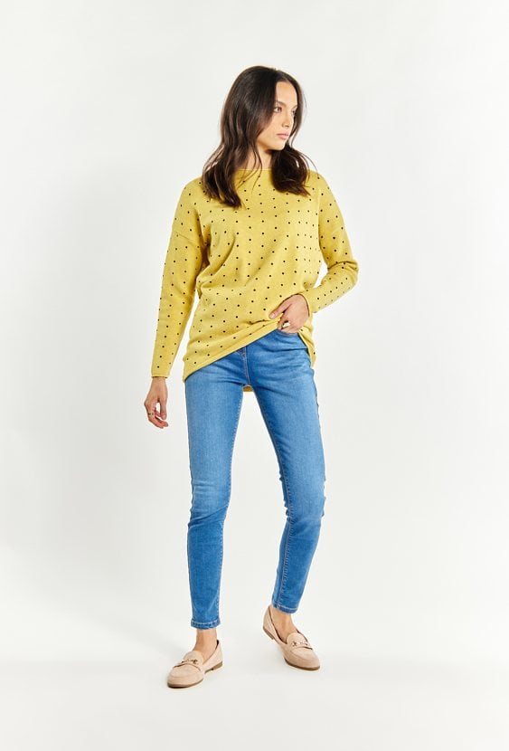 Sweter damski w kropki