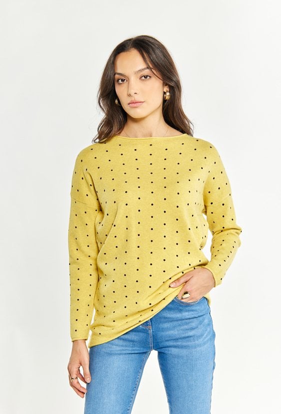 Sweter damski w kropki