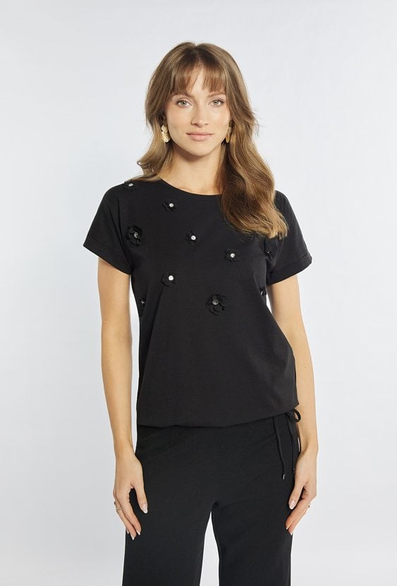 T-shirt z lekkim połyskiem