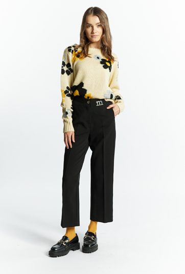 Eleganckie spodnie z logo marki