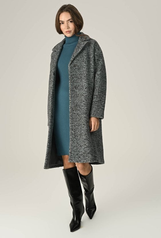 Melanżowy płaszcz