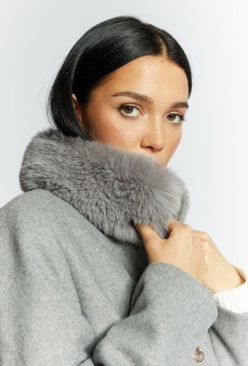 Płaszcz damski z domieszką wełny