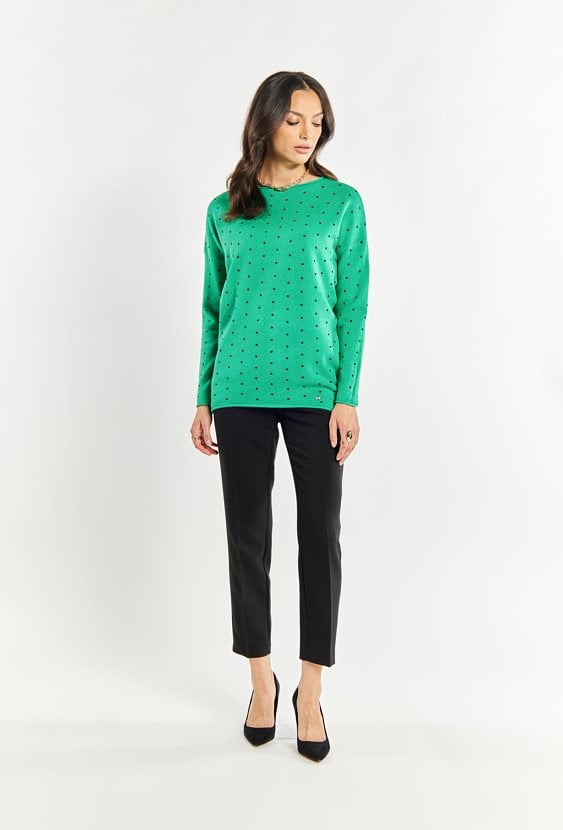 Sweter damski w kropki