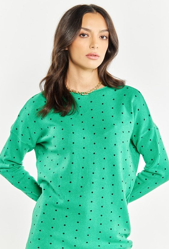 Sweter damski w kropki