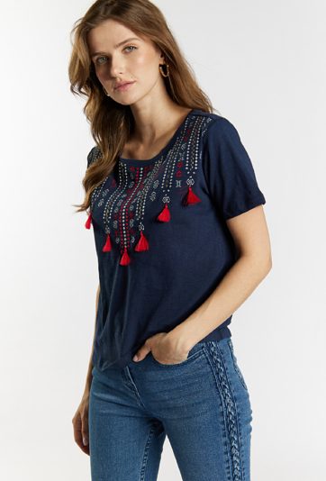 T-shirt w stylu boho