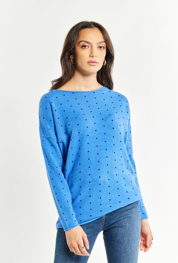 Sweter damski w kropki