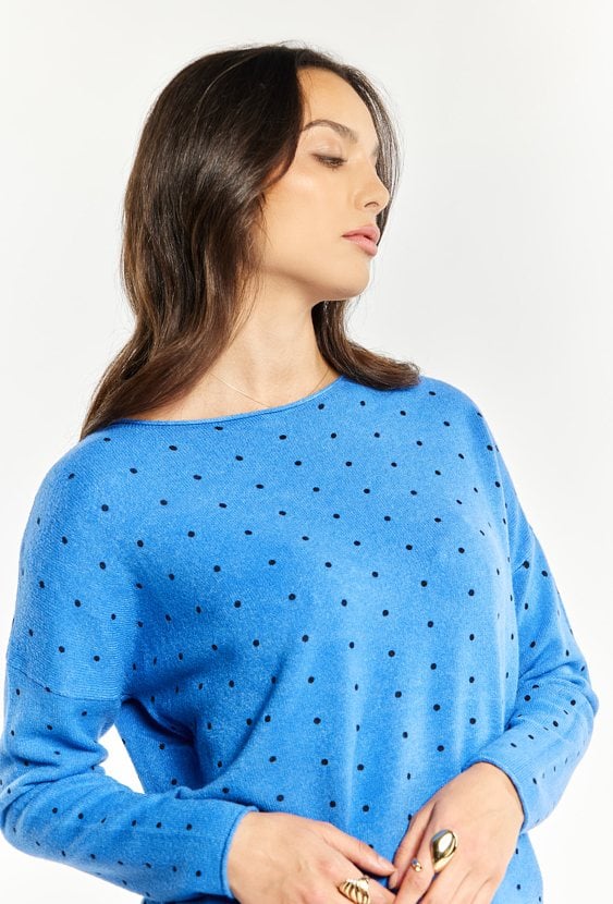 Sweter damski w kropki