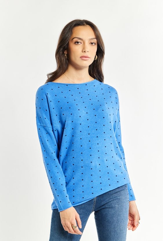 Sweter damski w kropki