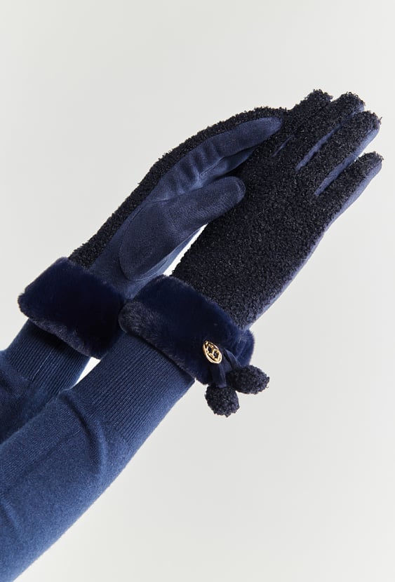 Rękawiczki damskie z pomponami