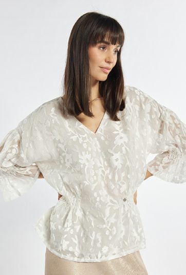 Elegancka bluzka w białym kolorze