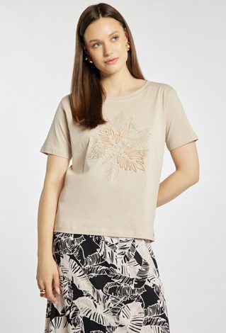 T-shirt damski z bawełny