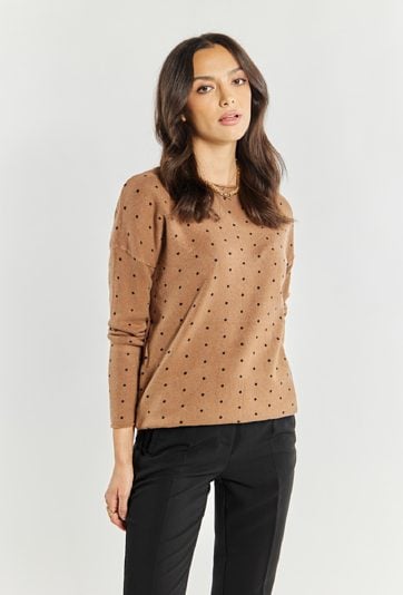 Sweter damski w kropki