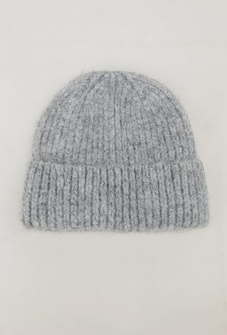Szara prążkowana czapka