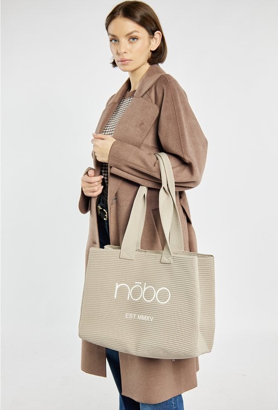 Shopper damski z logo NOBO