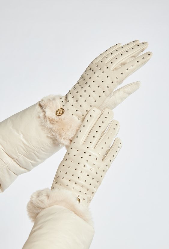 Rękawiczki damskie z futerkiem